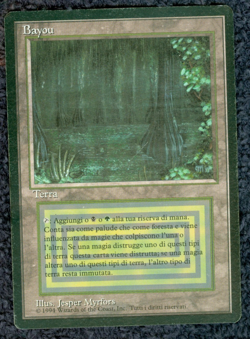 BAYOU dual land Foreign Black Border Italian MTG MP - Image 1