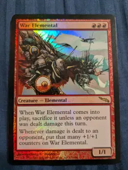 War Elemental FOIL Mirrodin LP Rare mtg Magic the Gathering - Image 1