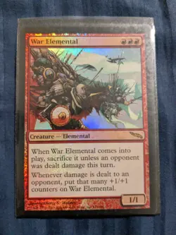 War Elemental FOIL Mirrodin LP Rare mtg Magic the Gathering - Image 3