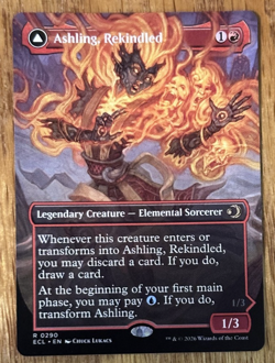 MTG Lorwyn Eclipsed, Ashling, Rekindled / Ashling, Rimebound - Borderless - Image 1