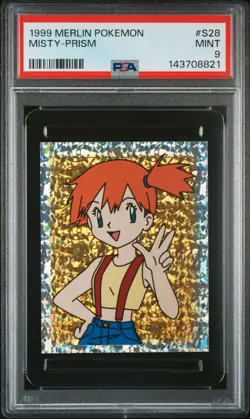 PSA 9 MINT 1999 MERLIN POKEMON S28 MISTY-PRISM - Image 3