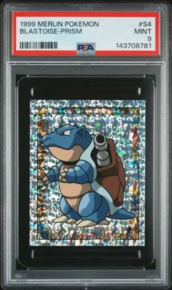 PSA 9 MINT 1999 MERLIN POKEMON S4 BLASTOISE-PRISM - Image 1