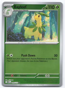 Pokemon TCG Bayleef 009/132 Reverse Holo Mega Evolution Playset NM - Image 1