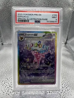 POKEMON ESPEON EX SIR 155/131 SV: PRISMATIC EVOLUTIONS PSA 9 MINT - Image 1