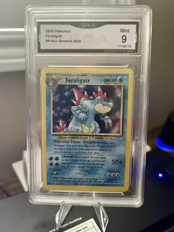 2000 Pokemon Neo Genesis Feraligatr Holo Rare #4/111 GMA Mint 9 - Image 1