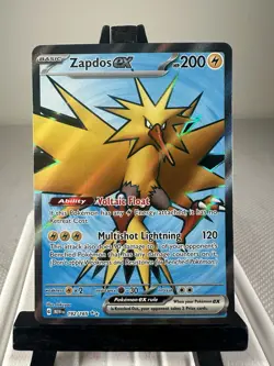 Pokemon TCG Zapdos EX 192/165 Ultra Rare Full Art Holo Scarlet & Violet 151 NM - Image 1