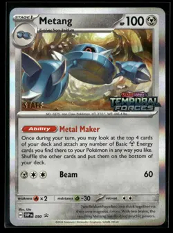 Metang (Prerelease) [Staff] 090 Holo Promo Scarlet & Violet Promo Pokemon NM/M - Image 1