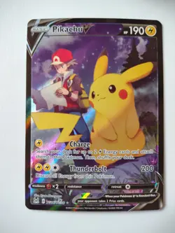 Pokemon Pikachu V Full Art Ultra Rare Holo TG16/TG30 Lost Origin Trainer Gallery - Image 1