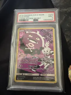 2019 Pokemon SM Cosmic Eclipse Secret FA Koffing 243 PSA 9 - Image 1
