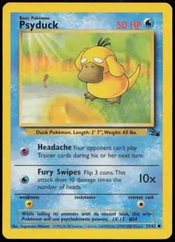 Psyduck 53/62 MP Fossil Common Unlimited Pokemon - Image 1