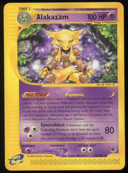 Pokemon 2002 Expedition Base - Alakazam - Rare - 33 - Image 1