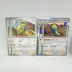 Dunsparce & Dudunsparce Play Set (x4) - Pokemon TCG: Temporal Forces NM - Image 1
