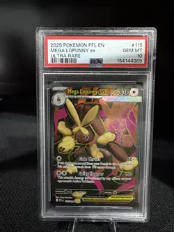2025 POKEMON PFL EN MEGA LOPUNNY ex ULTRA RARE #115 💎 PSA 10 - Image 1