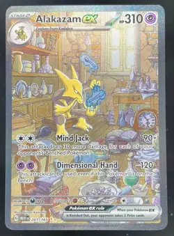 Pokemon TCG: Alakazam Ex SIR Holo 201/165: Scarlet & Violet 151 - Image 1