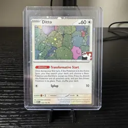 DITTO 132/165 Play! Pokemon Prize Pack Series 6 Pokemon Holo Card NM Cosmo Swirl - Image 1