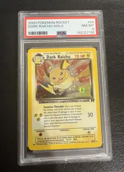2000 POKEMON ROCKET #83 DARK RAICHU-HOLO FRESH SLAB- PSA 8 - Image 3