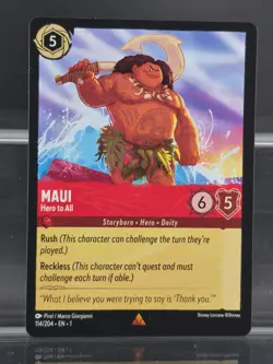 Disney Lorcana Maui - Hero to All 114/204 The First Chapter Rare - Image 1