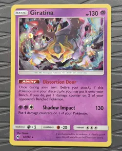 Giratina 97/214 (Cosmos Holo) Lost Thunder Blister Exclusive Holo Pokemon Card - Image 1