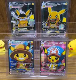 Pikachu Cosplay - One Piece Set - Holo - VCOS / Cosmax - 4 Cards - NM - Image 1