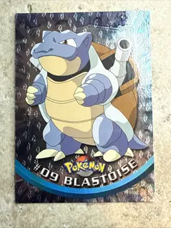 Topps Pokemon Blastoise Holo Card #09 Black Logo - Image 1
