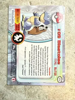 Topps Pokemon Blastoise Holo Card #09 Black Logo - Image 2