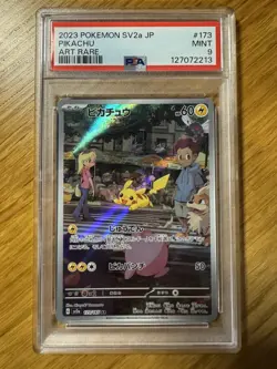 PSA 9 Pikachu 173/165 Pokemon Japanese 151 SV2a Art Rare Card MINT - Image 1
