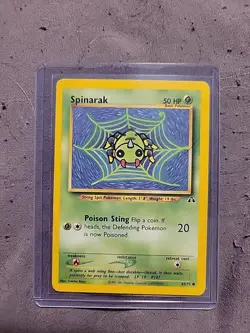Spinarak 64/75 Pokemon Card Neo Discovery Common 50 HP - Image 1