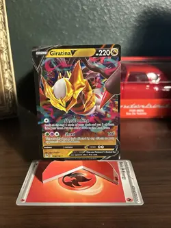 Giratina V 130/196 Swsh11: Lost Origin Ultra Rare Holo 220 HP Pokemon TCG Card - Image 1