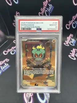 Pokemon TCG Marshadow Mega Evolution Illustration Rare Card 146/132 PSA 10 - Image 1