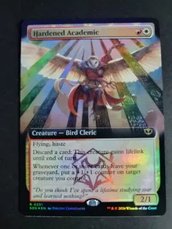 Hardened Academic (Extended Art Foil) Rare MTG Secrets of Strixhaven - Image 1