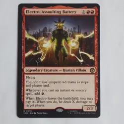 Wizards of the Coast Electro, Assaulting Battery Marvel's Spider-Man Rare 0076 - Image 1