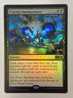 MTG - Core Set 2019 - Fraying Omnipotence - FOIL - Image 1