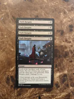 (4) Dark Bargain *PLAYSET* Dominaria Regular NM MTG - Image 1