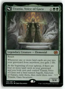 Titania, Voice of Gaea 193 Mythic The Brothers' War Magic: The Gathering Foil LP - Image 1