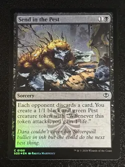 MTG Secrets of Strixhaven Send in the Pest Foil 0100 NM - Image 1