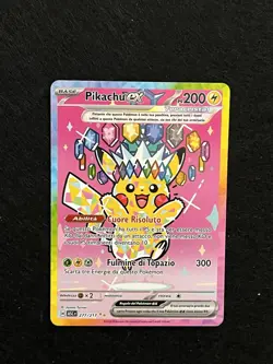 Pikachu EX 277/217 Carta Pokemon Ascesa Eroica Ita Near Mint - Image 1