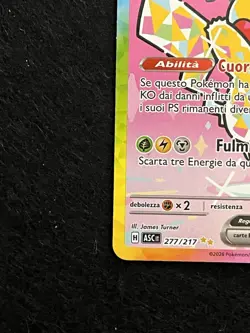 Pikachu EX 277/217 Carta Pokemon Ascesa Eroica Ita Near Mint - Image 5
