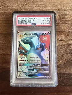 Pokemon PSA 10 Charizard GX #SV49 Full Art Hidden Fates 2019 English - Image 3