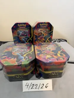 Lot of 4x Pokemon TCG Mega Charizard X + Y ex Tin Bundle Sealed - Image 1