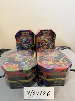 Lot of 4x Pokemon TCG Mega Charizard X + Y ex Tin Bundle Sealed - Image 2