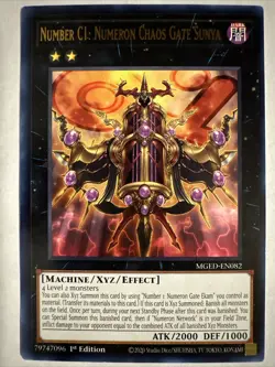 Number C1: Numeron Chaos Gate Sunya - MGED-EN082 - 1st Edition - Rare - Yugioh - Image 1