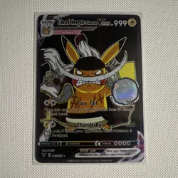 Pikachu Cosplay Edward Newgate One Piece Pokemon Custom Fan Art Card Holo Foil - Image 1