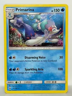 Primarina 41/149 Pokemon Card TCG SM Base Set Non Holo NM - Image 1