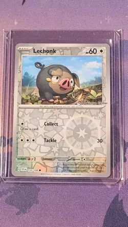 Pokemon TCG Lechonk 155/198 Pokemon Center Stamped Promo Reverse Holo Near Mint - Image 1