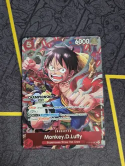 One Piece Card Game Monkey D Luffy St01-12 Championship Stamped - Image 1