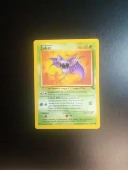 Pokemon TCG Zubat Fossil Unlimited Common Card 57/62 Vintage 1999 NM LP - Image 4