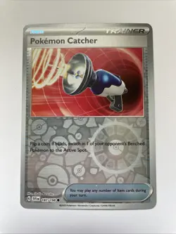 Pokemon Catcher 187/198 - Sv01: Scarlet & Violet Base Set Reverse Holo (NM) - Image 1
