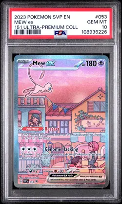 2023 POKEMON SVP EN-SV BLACK STAR PROMO 151 ULTRA-PREM COLL #053 MEW EX PSA 10 - Image 1