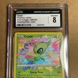 CGC MINT 8 2020 POKEMON SWORD & SHIELD VIVID VOLTAGE #009 CELEBI - Image 2