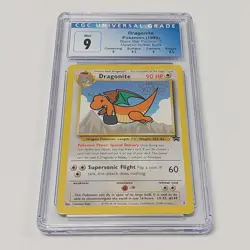 1999 WOTC POKEMON WB MOVIE DRAGONITE #5 BLACK STAR PROMO STAMPED CGC 9 MINT - Image 1